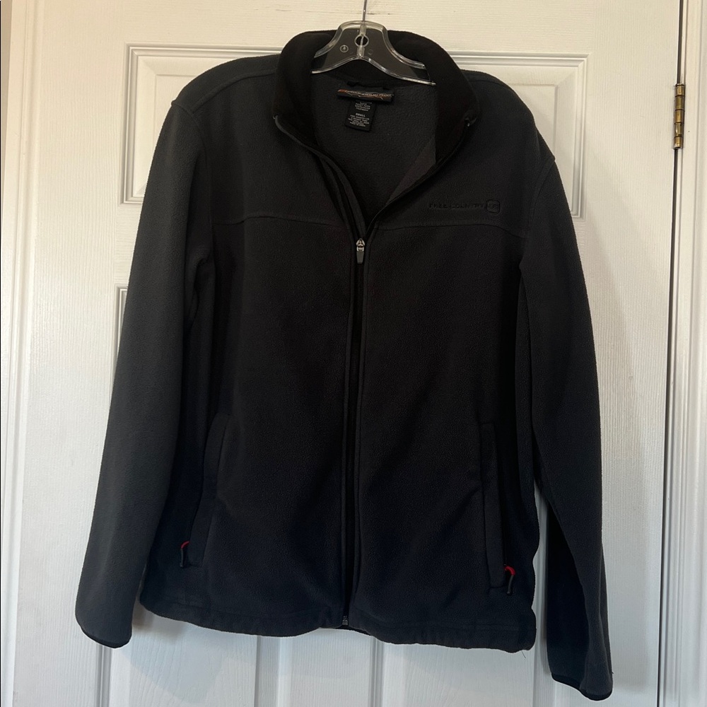 Free Country Men's charcoal Jacket with black and Red Details